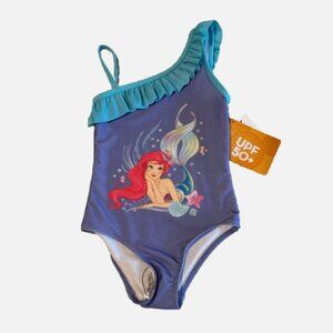 Disney Collection The Little Mermaid Ariel 1 Piece Swimsuit NEW Size 4 UPF 50+